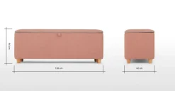 Banco Burcot – Rosa y gris