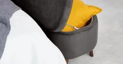 Banco otomana Lulu – Gris asfalto