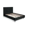 Cama Europea Skye – Terciopelo Gris Medianoche
