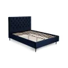 Cama Europea Skye – Terciopelo Azul Real