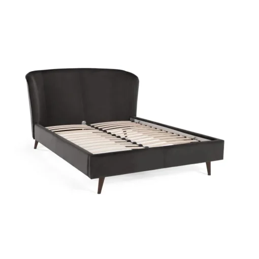 Cama Lulu – Terciopelo Gris Asfalto
