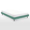 Cama Plataforma Besley – Azul Aguamarina y Gris