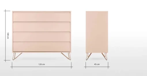 Cómoda Elona – Rosa Empolvado