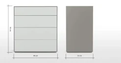 Cómoda Stretto – Tonos Gris