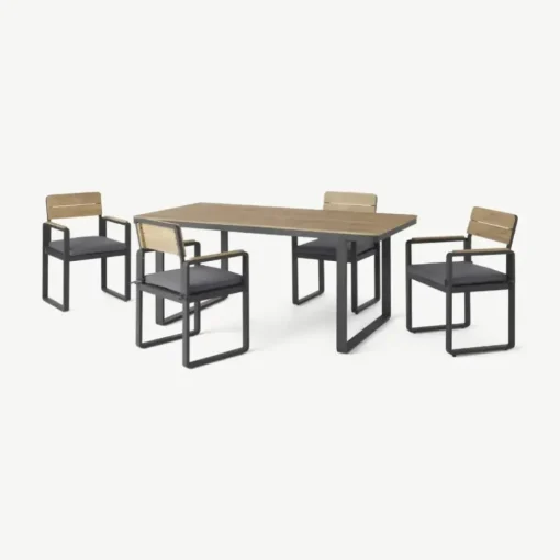 Conjunto de Comedor Topa – Efecto Pino y Gris
