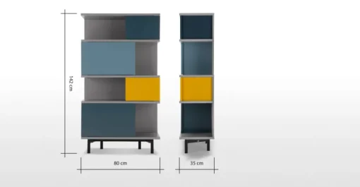 Estantería alta Fowler – Multicolor