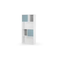 Estantería alta Stretto – Gris y azul