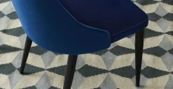 Juego de 2 sillas de comedor Julietta – Terciopelo azul eléctrico