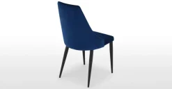 Juego de 2 sillas de comedor Julietta – Terciopelo azul eléctrico