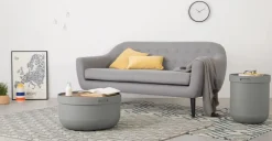 Mesa Auxiliar Ziv – Gris y Nogal
