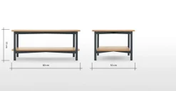 Mesa de Centro Benn – Roble y gris