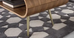 Mesa de Centro con Almacenaje Hooper – Nogal Natural y Metal