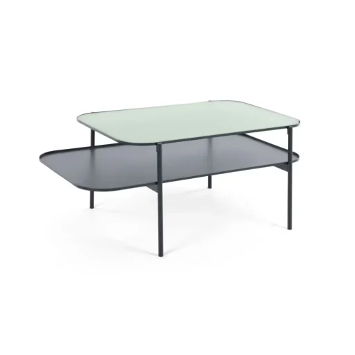 Mesa de Centro Grenadine – Azul Marino y Cristal Esmerilado