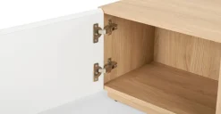 Mesa de Centro Hopkins – Roble y blanco