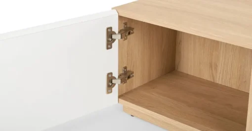 Mesa de Centro Hopkins – Roble y blanco