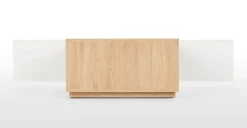 Mesa de Centro Hopkins – Roble y blanco