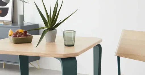 Mesa de Comedor Compacta Alma – Azul Cerceta y Fresno