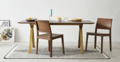 Mesa de Comedor Keaton – Nogal y Metal