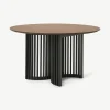 Mesa de Comedor Redonda 4 Asientos Zaragoza – Nogal y Negro