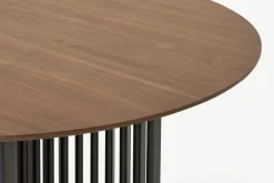 Mesa de Comedor Redonda 4 Asientos Zaragoza – Nogal y Negro