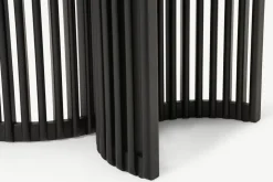 Mesa de Comedor Redonda 4 Asientos Zaragoza – Nogal y Negro
