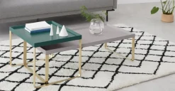 Mesas Nido de Centro Lenny – Verde Racing y Gris