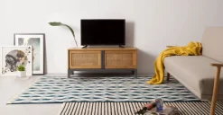 Mueble multimedia Reema – Roble y gris