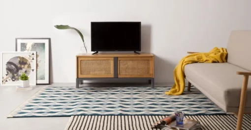 Mueble multimedia Reema – Roble y gris