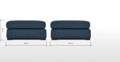 Otomana modular Mortimer – Azul puerto