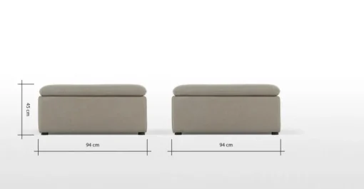 Otomana para Sofá Modular Victor – Gris Agata