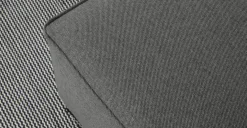 Puf Cuadrado Hetherington – Gris con Base Níquel