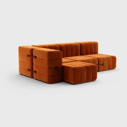 Seccional 2 Cuerpos con Chaise Longue a la Izquierda Curt