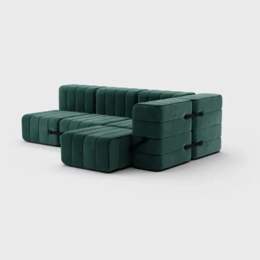 Seccional 2 Cuerpos con Chaise Longue a la Derecha Curt
