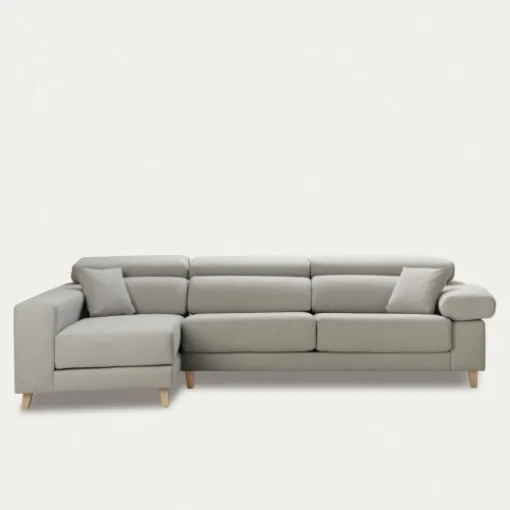 Seccional con Chaise Longue a la Izquierda Air – Cemento
