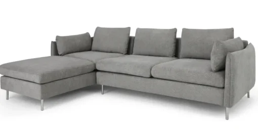 Seccional con Chaise Longue a la Izquierda Vento – Gris a Rayas