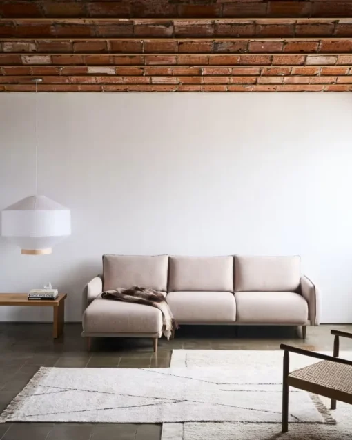 Seccional con Chaise Longue a la Izquierda Carlota – Beige