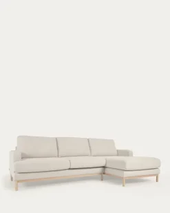 Seccional con Chaise Longue a la Derecha Mihaela – Blanco