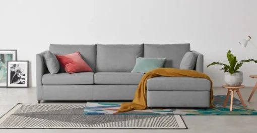 Seccional con Chaise Longue a la Derecha Milner – Gris Granito