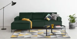 Seccional con Chaise Longue a la Izquierda Frederik – Verde