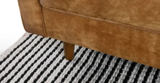 Seccional con Chaise Longue a la Izquierda Dallas – Cuero Canela