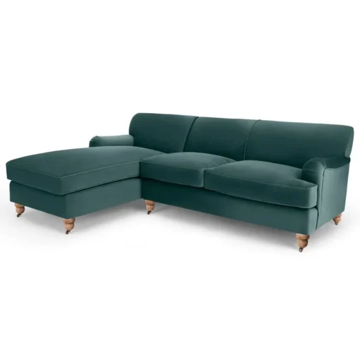 Seccional con Chaise Longue a la Izquierda Orson – Rosa Vintage