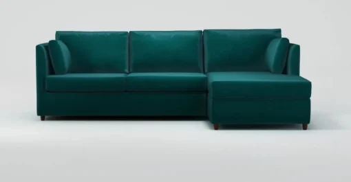 Seccional con Chaise Longue a la Derecha Milner – Azul Cerceta