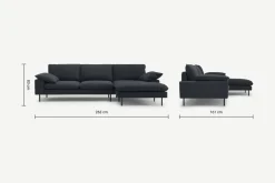 Seccional con Chaise Longue a la Derecha Fallyn – Carbono Nobuk