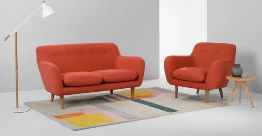 Sofá de 2 Cuerpos Dylan – Naranja Revival