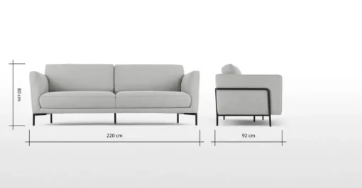Sofá de 3 Cuerpos Everson – Gris Titanio