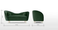 Sofá de 2 Cuerpos Kooper – Verde Pino