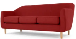 Sofá de 3 Cuerpos Tubby – Rojo Brillante