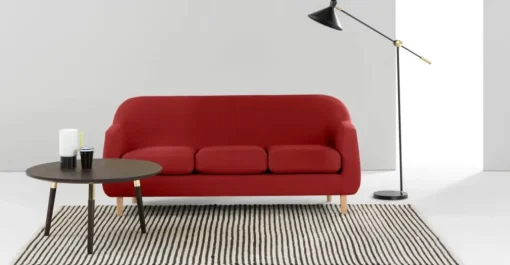 Sofá de 3 Cuerpos Tubby – Rojo Brillante