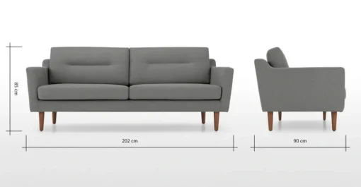 Sofá de 3 Cuerpos Walker – Gris
