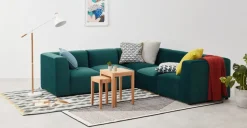 Sofá Modular de 5 Cuerpos Juno – Azul Espuma de Mar